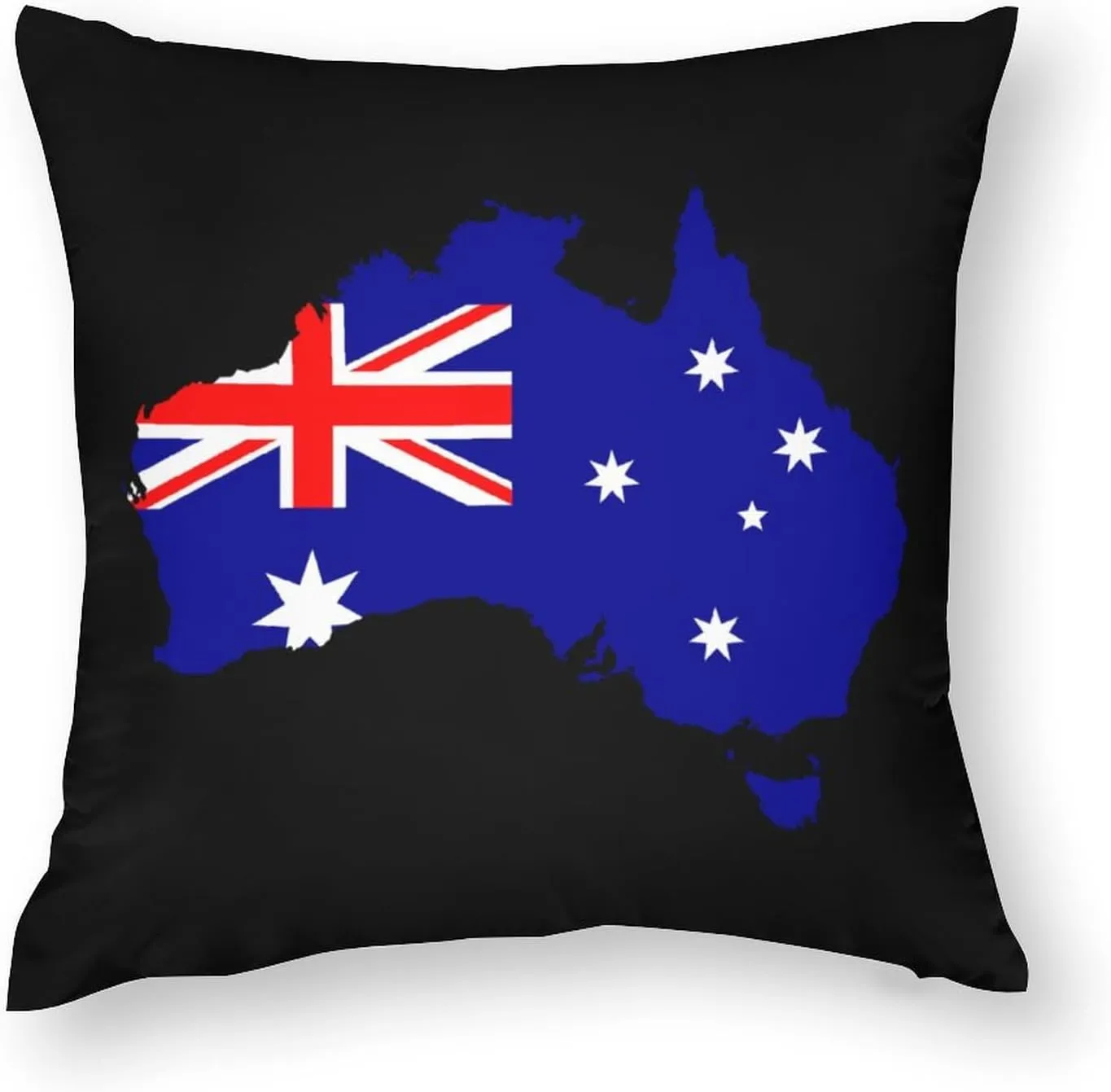 Australia Flag Map Polyester Pillow Cases Soft Pillow Covers Smooth Cushion Covers for Sofa Bed Set of 4