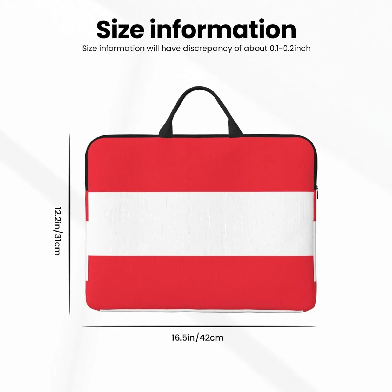 Austrian Flag 14 Inch Laptop Case, Water-Resistant and Shockproof Computer Cases for Laptopsï¼ŒSuitable for Daily Travel