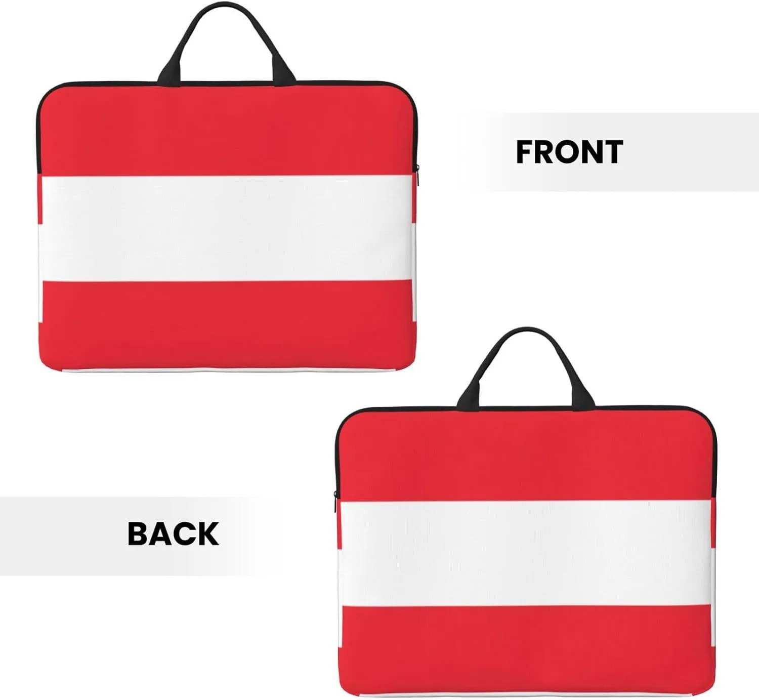 Austrian Flag 14 Inch Laptop Case, Water-Resistant and Shockproof Computer Cases for Laptopsï¼ŒSuitable for Daily Travel