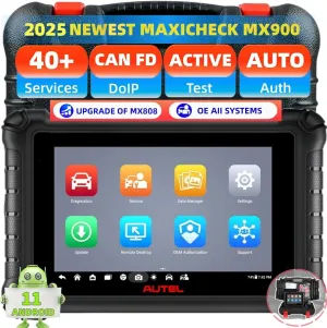 Autel Scanner Maxicheck MX900: Same as MK900BT MK900, 2025 V2.0 Bidirectional Diagnostic Scan Tool, Up of MK808S MK808BT MX808S MK808Z, 3000  Active Tests, 40  Services, All System Diagnostic,11OS