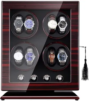 Automatic Watch Winder 8 Watch Winder Box 5 Rotation Mode Wood Shell Piano Paint Exterior Quiet Motor Accessories,