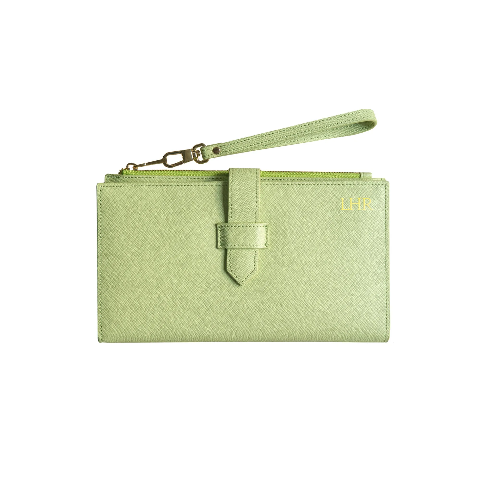 Avocado Green Travel Wallet with RFID Protection