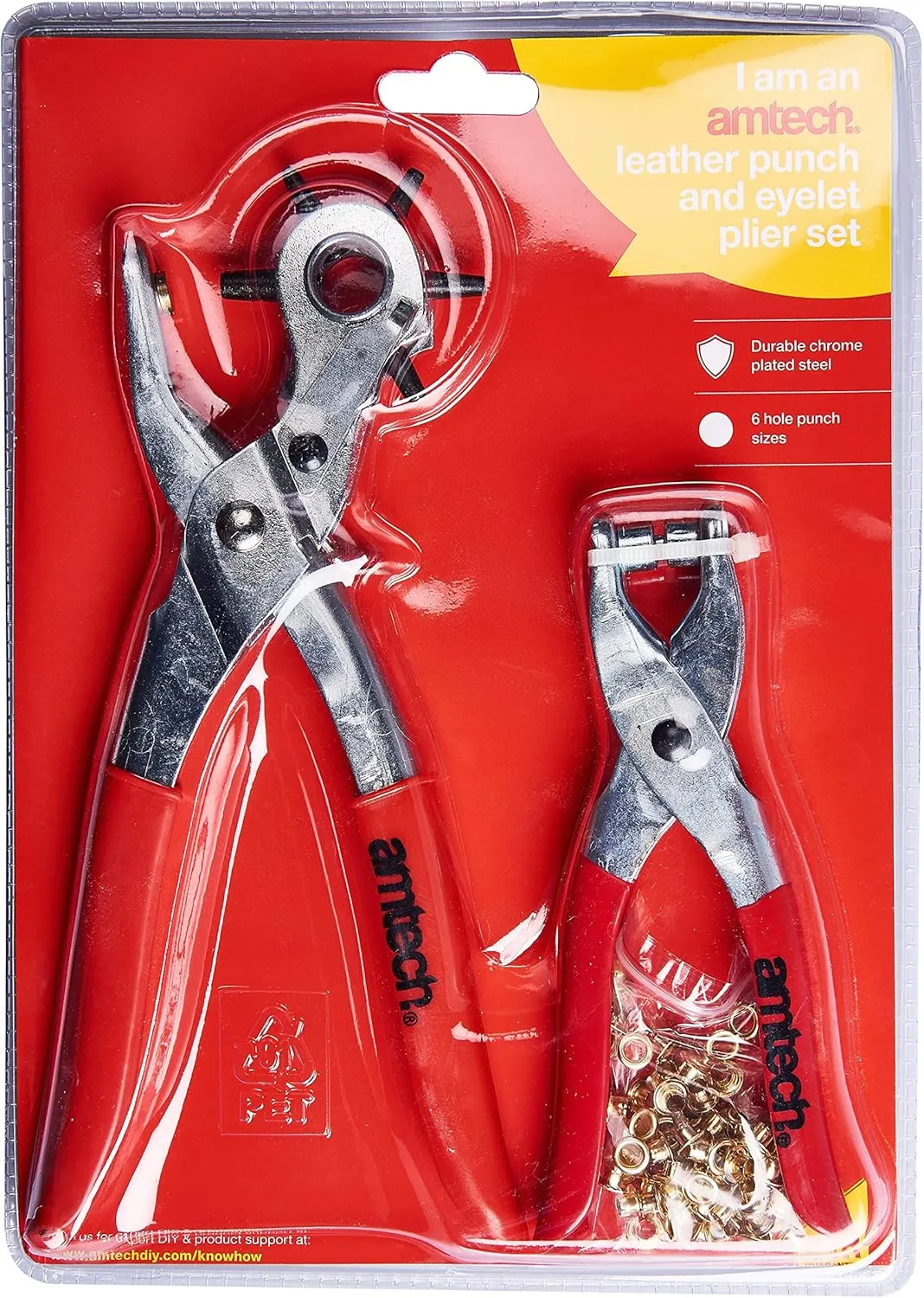 B1460 LEATHER PUNCH & EYELET PLIER SET - WITH 100pc EYELETS