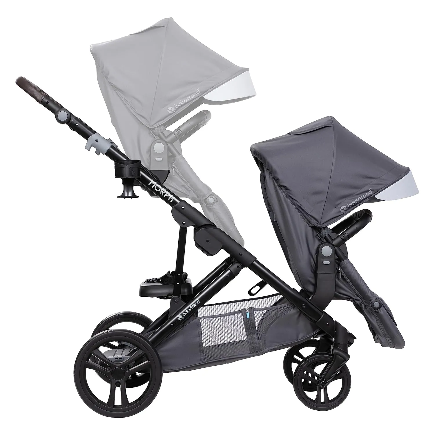Baby Trend Morph Single to Double Stroller Second Seat, Dash Grey