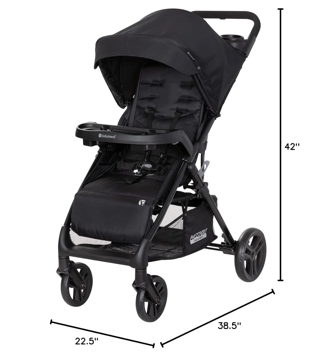 Baby Trend Passport® Carriage Stroller, Ultra Black