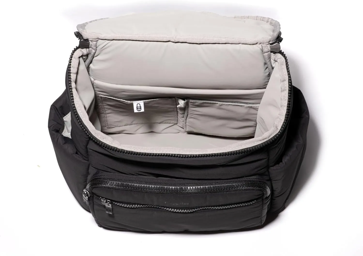 Baggallini Go to Backpack, Black Puff