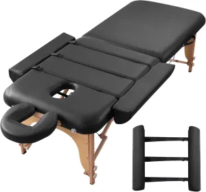 BALAPET Side Armrest Extension Cushion Pillow Set, Universal Side Armrest Bolster Massage Table Extension, Massage Table Arm Rest Pillow for Arm Support, Extended Width for Your Massage Bed(Black)