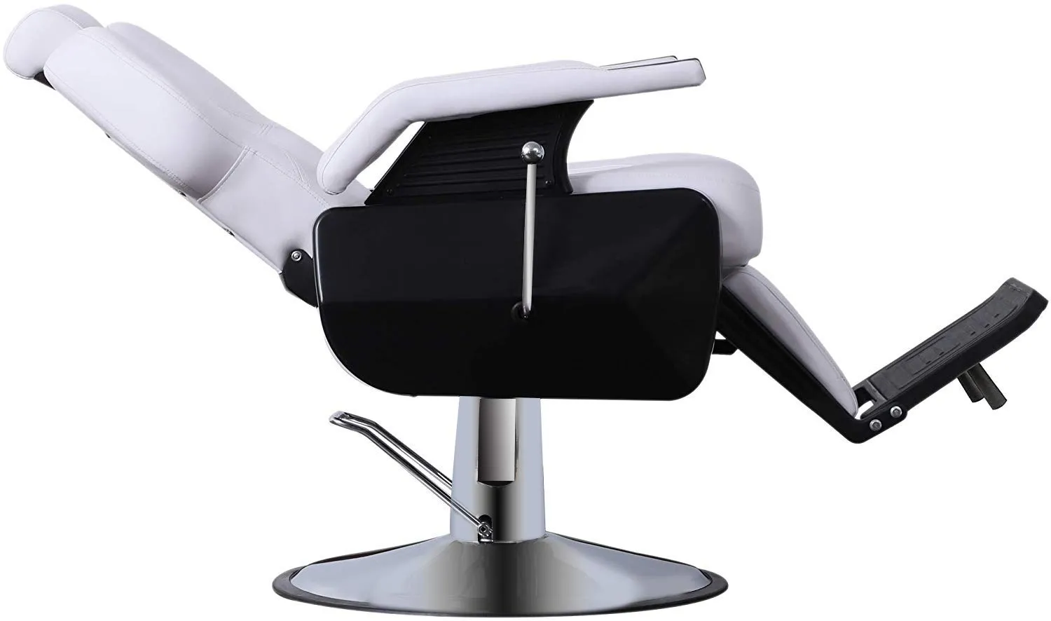BarberPub Heavy Duty Reclining Barber Chair, All Purpose Hydraulic Salon Chairs for Hair Stylist, Barbershop Salon Tattoo 2688 (White)