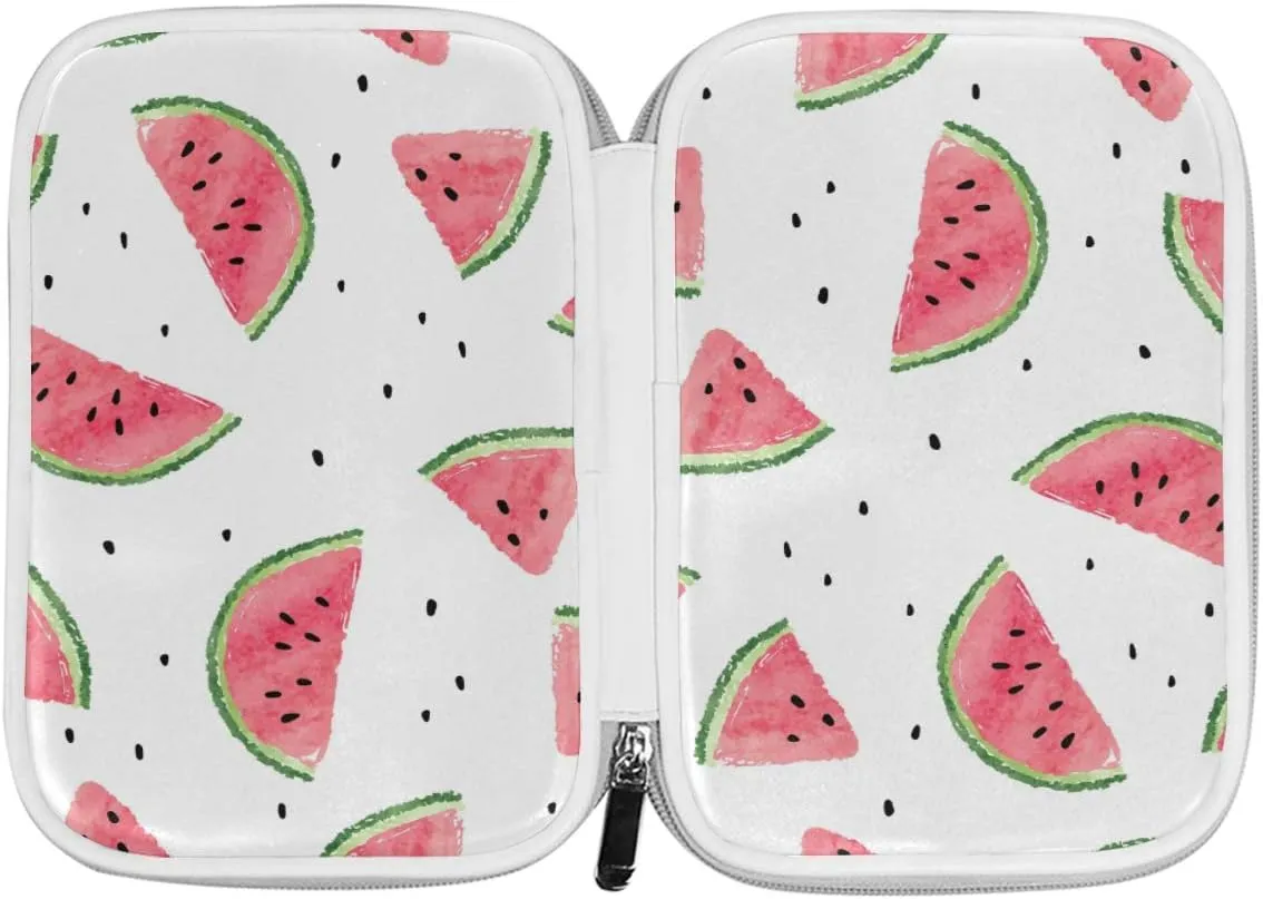 Bardic Pen Pencil Case Watermelon Seeds Makeup Brush Bag Travel Organizer Cosmetic Pouch Passport Holder For Men Women