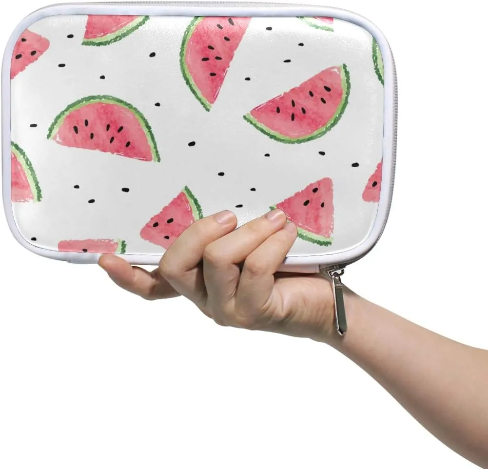 Bardic Pen Pencil Case Watermelon Seeds Makeup Brush Bag Travel Organizer Cosmetic Pouch Passport Holder For Men Women