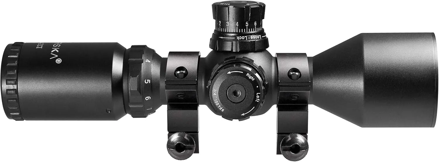 Barska Contour 3-9x42 Illuminated Reticle Compact Rifle Pistol Scope for Hunting & Range Shooting