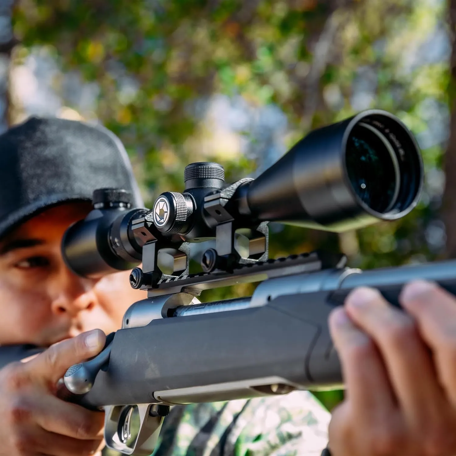 Barska Huntmaster Rifle Scope – Durable, Waterproof, Fogproof, Shockproof, Parallax-Free at 100 Yards, Fast Focus Eyebell, Scope Caps – Great for Hunting & Plinking
