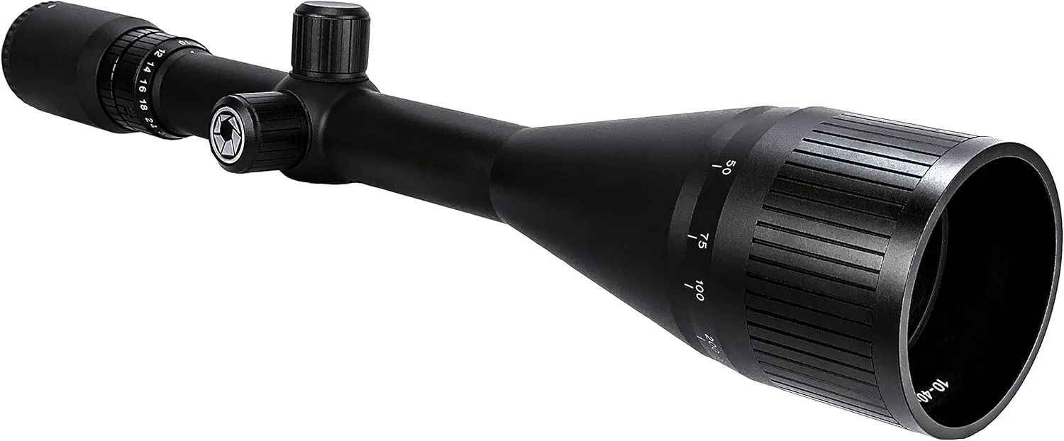 Barska Varmint Rifle Scope with Adjustable Objective for Hunting and Targeting