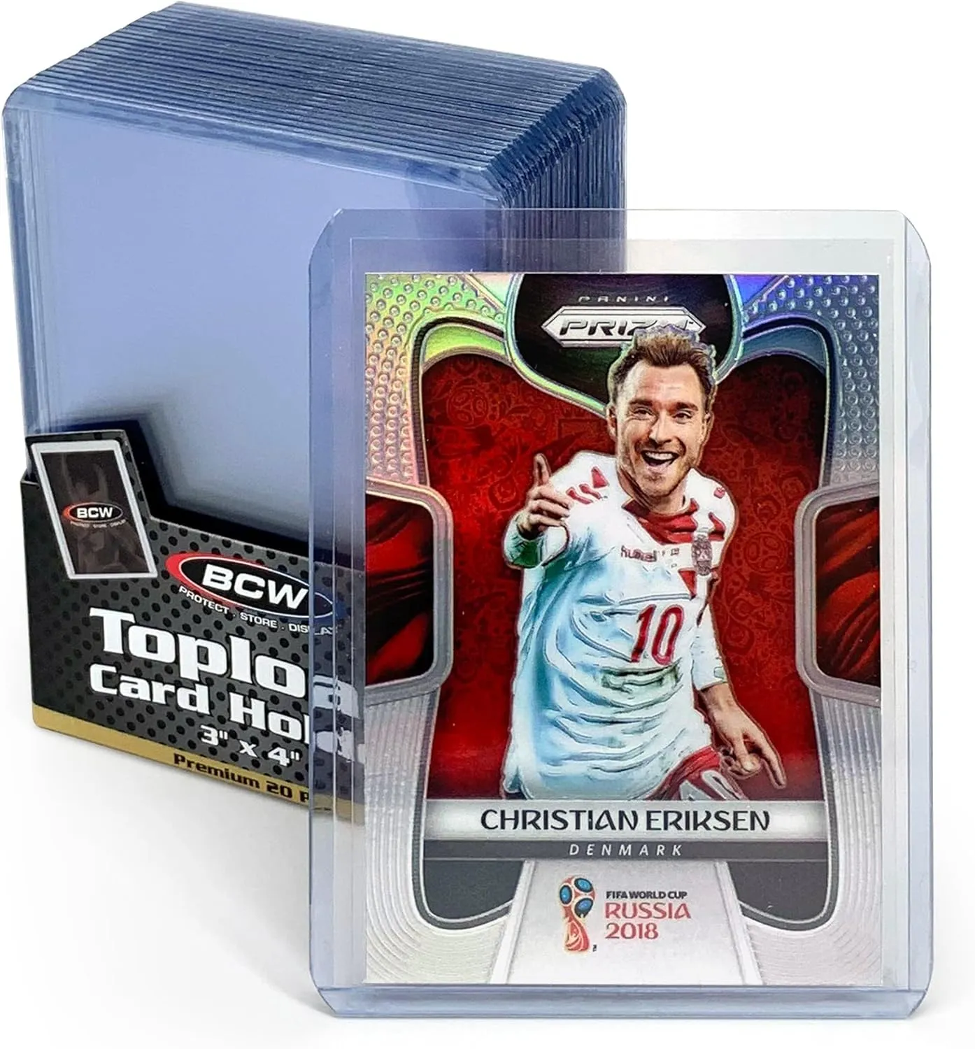 BCW 3x4 Topload Card Holder - Premium 20PT Thickness | 10 Packs (250 Total) | Quality Rigid PVC Protector for Standard Size Trading Cards