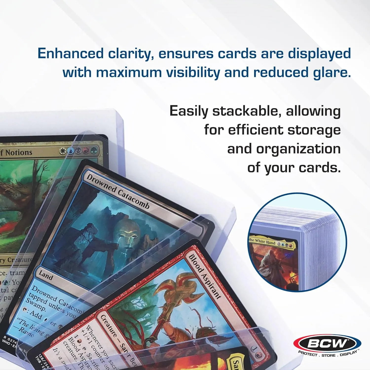 BCW 3x4 Topload Card Holder - Premium 20PT Thickness | 4 Pack (100 Total) | Quality Rigid PVC Protector for Standard Size Trading Cards | Card Holders for Sports Cards, MTG, Pokemon, and More