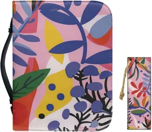 Bible Cases for Women Bible Covers for Women Christian Print PU Bible Bag Handheld Zipper Bible Case Church Bag
