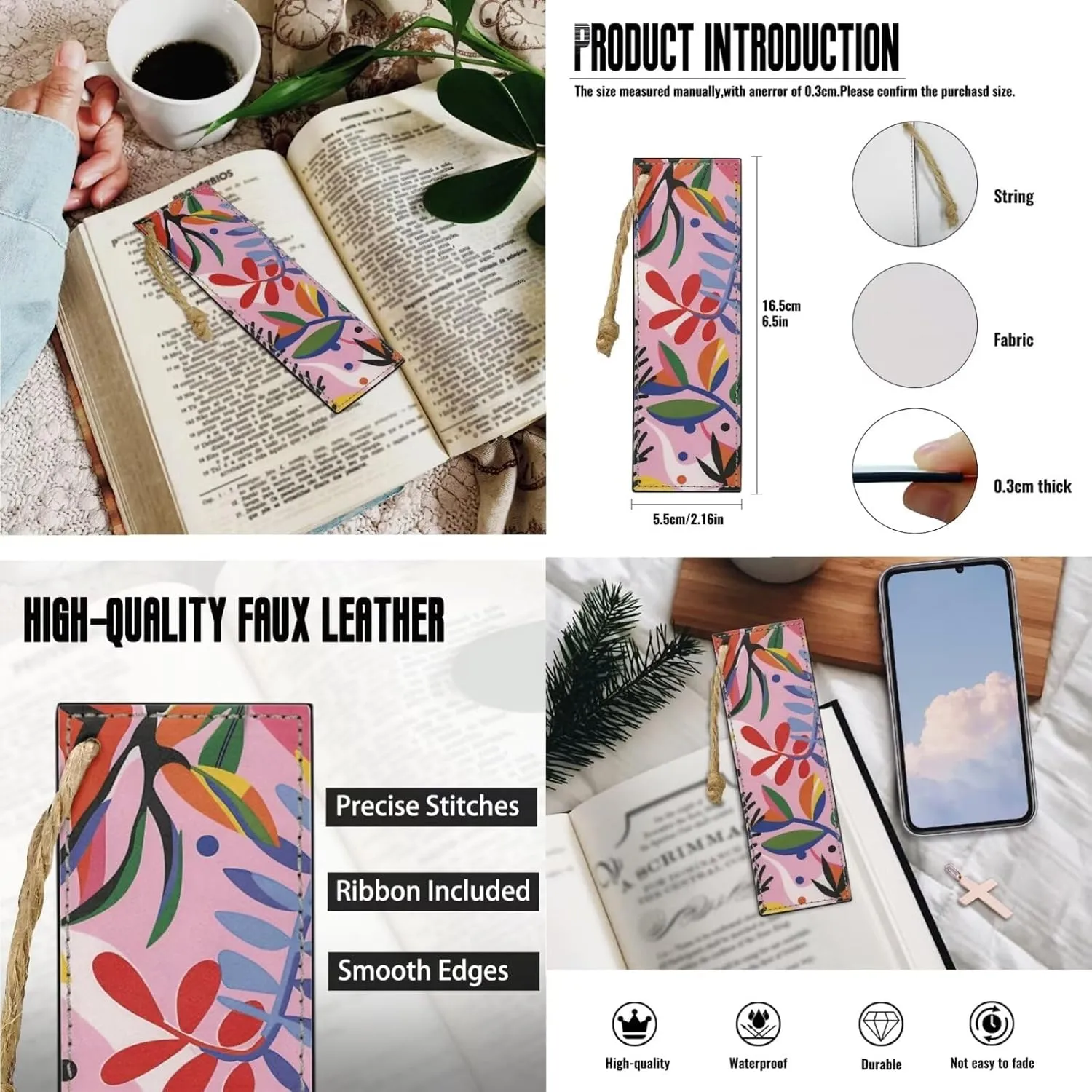 Bible Cases for Women Bible Covers for Women Christian Print PU Bible Bag Handheld Zipper Bible Case Church Bag