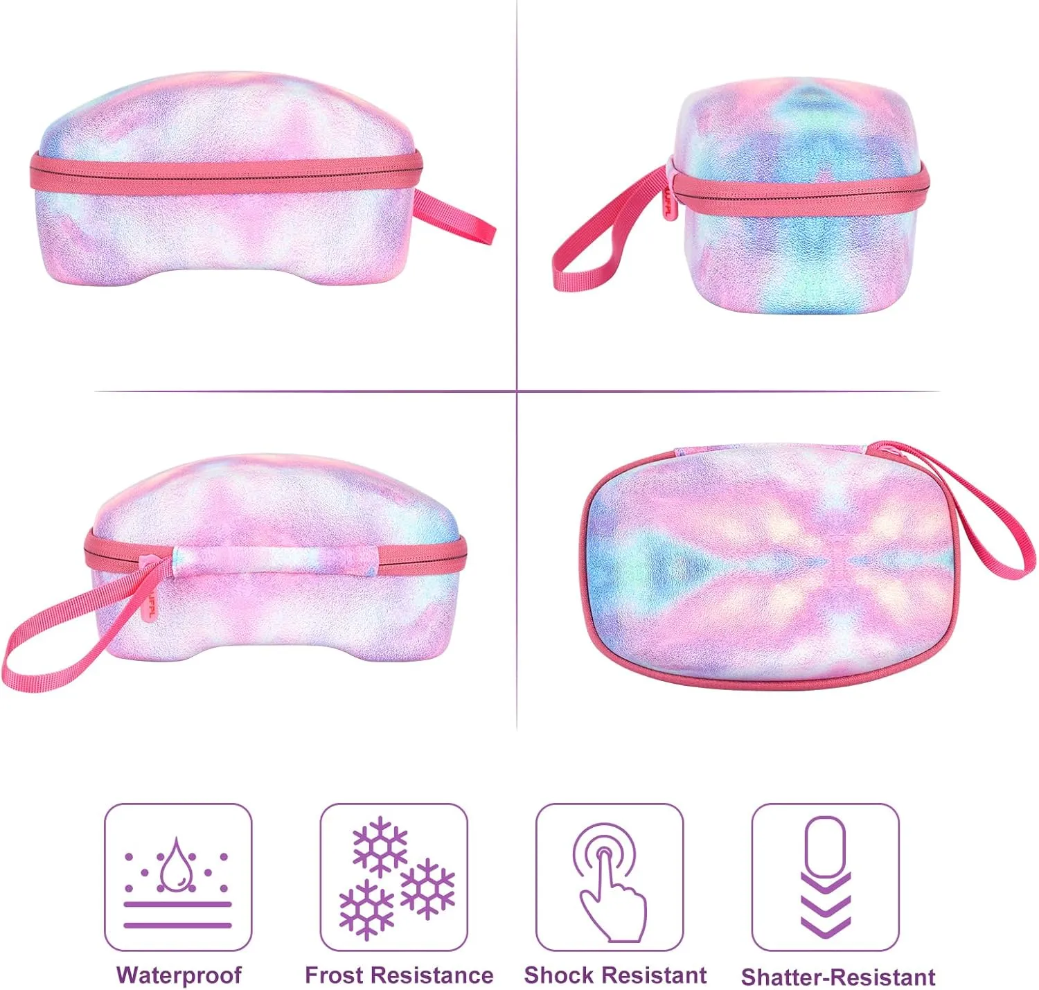 Big Large Sports Glasses Case, Hard Ski Snowboard Goggle Box, Waterproof Shockproof Bag for Snowboard Goggles