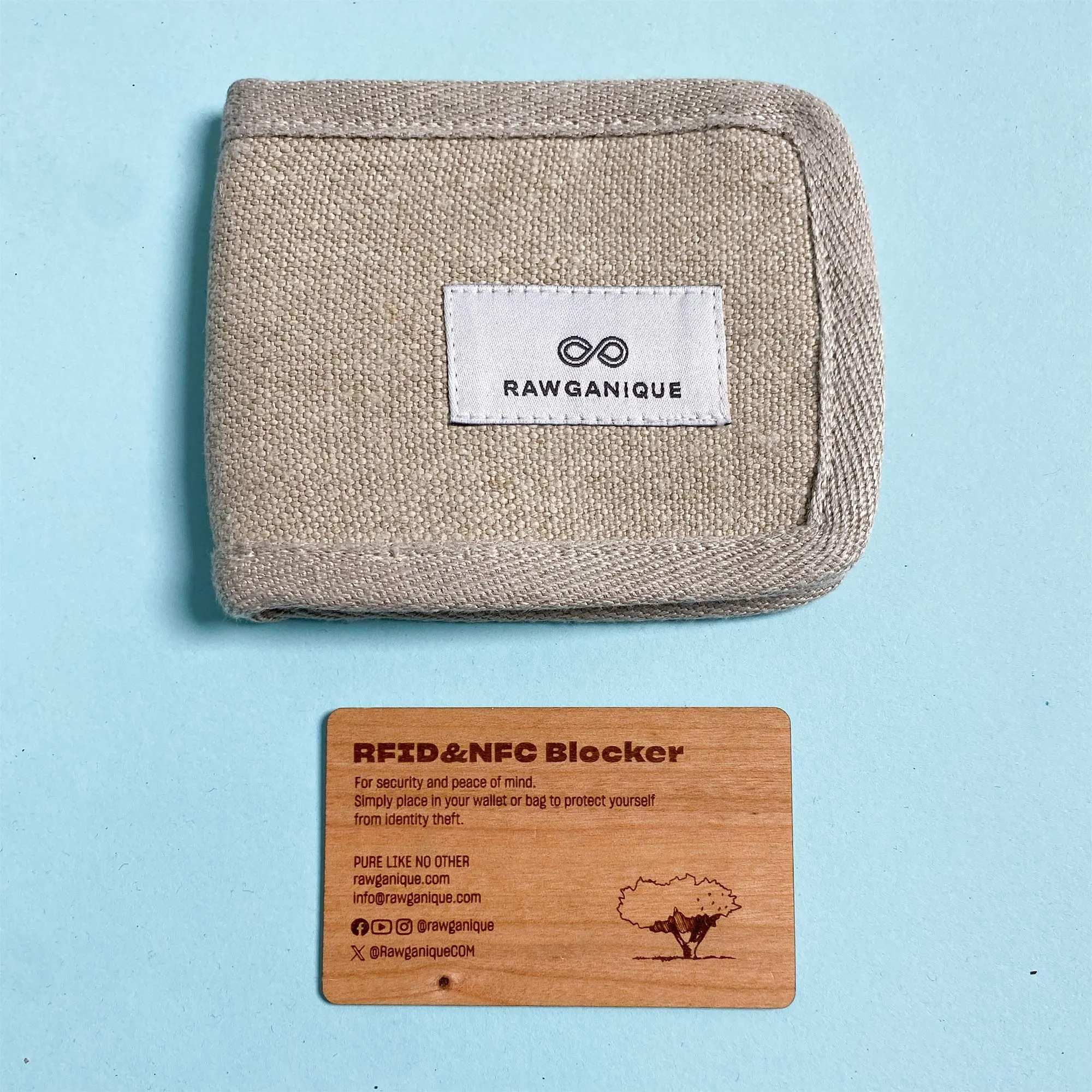 Bio RFID Blocker Card (100% Real Wood with Embedded RFID-Blocking Chip) (Protects Against Identity Theft/Stolen Info)