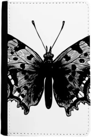 Black Butterfly Specimen Passport Holder Notecase Burse Wallet Cover Card Purse