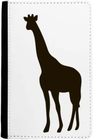 Black Ciraffe Cute Animal Portrayal Passport Holder Notecase Burse Wallet Cover Card Purse