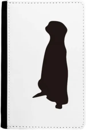 Black Copher Cute Animal Portrayal Passport Holder Notecase Burse Wallet Cover Card Purse