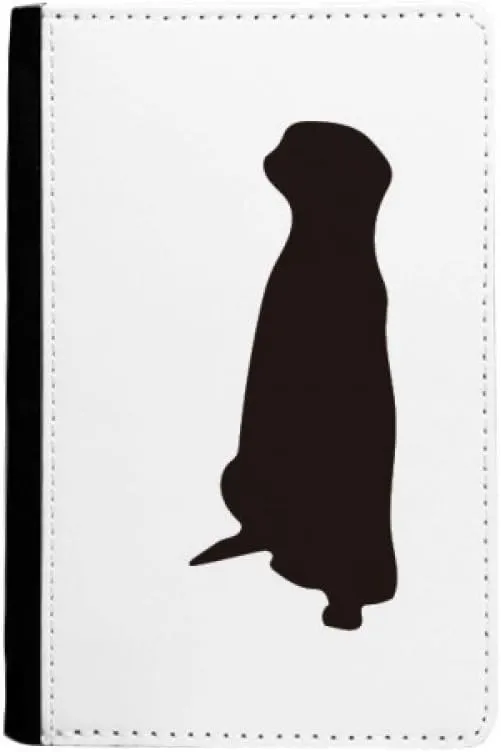 Black Copher Cute Animal Portrayal Passport Holder Notecase Burse Wallet Cover Card Purse