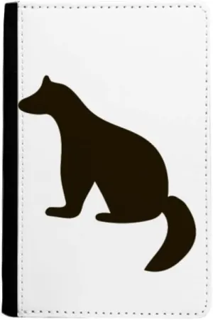 Black Cutton Cute Animal Portrayal Passport Holder Notecase Burse Wallet Cover Card Purse