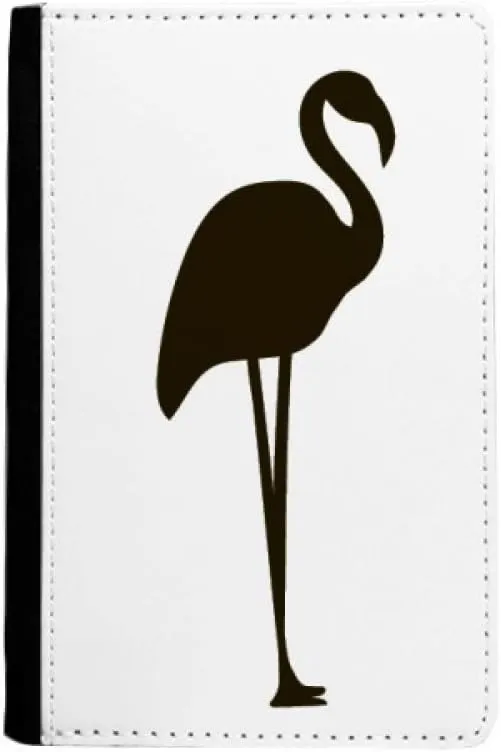 Black Flamingo Cute Animal Portrayal Passport Holder Notecase Burse Wallet Cover Card Purse