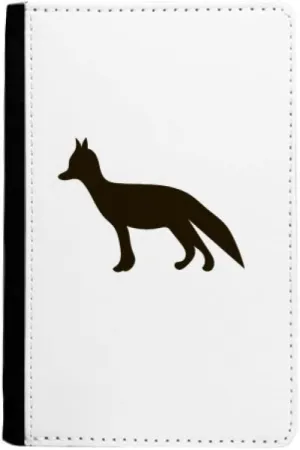 Black Fox Cute Animal Portrayal Passport Holder Notecase Burse Wallet Cover Card Purse
