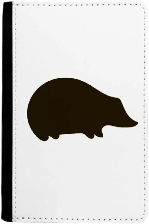 Black Hedgehog Animal Portrayal Passport Holder Notecase Burse Wallet Cover Card Purse