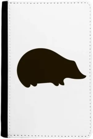 Black Hedgehog Animal Portrayal Passport Holder Notecase Burse Wallet Cover Card Purse