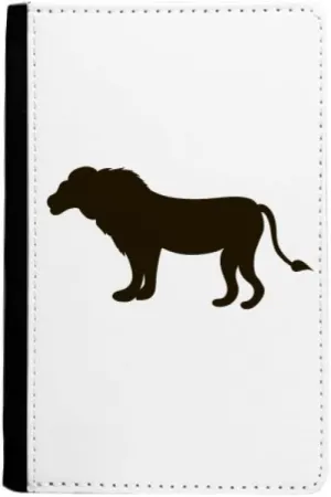 Black Lion Animal Portrayal Passport Holder Notecase Burse Wallet Cover Card Purse