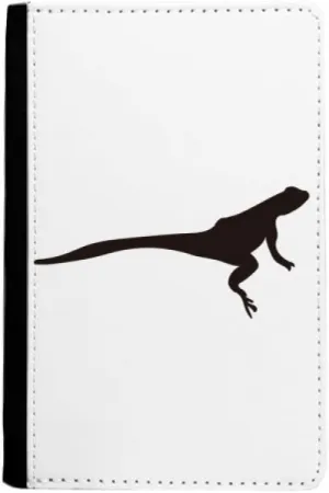 Black Lizad Animal Portrayal Passport Holder Notecase Burse Wallet Cover Card Purse