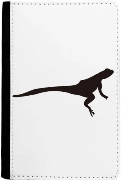 Black Lizad Animal Portrayal Passport Holder Notecase Burse Wallet Cover Card Purse