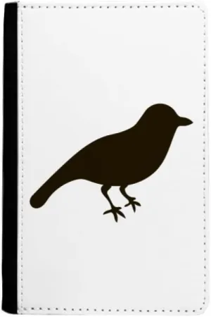 Black Sparrow Animal Portrayal Passport Holder Notecase Burse Wallet Cover Card Purse