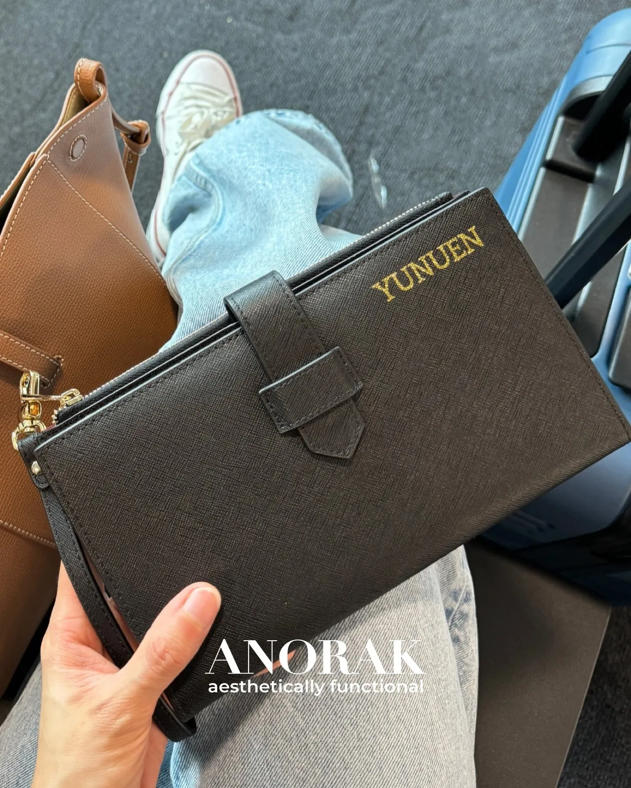 Black Travel Wallet with RFID Protection