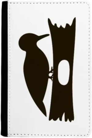 Black Woodpecer Animal Portrayal Passport Holder Notecase Burse Wallet Cover Card Purse