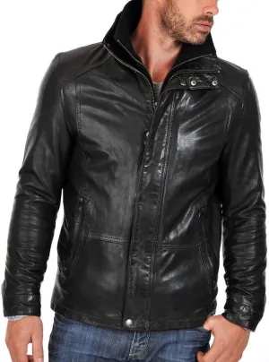 Bomber Rider Biker Slim Fit Casual Stylish Real Leather Jacket A863