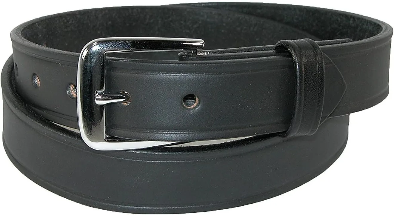 Boston Leather 1-1/4" Garrison Leather Belt | Black 34