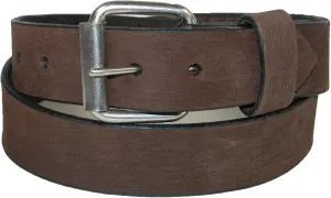Boston Leather Men's Bark Leather Belt, 34, Brown