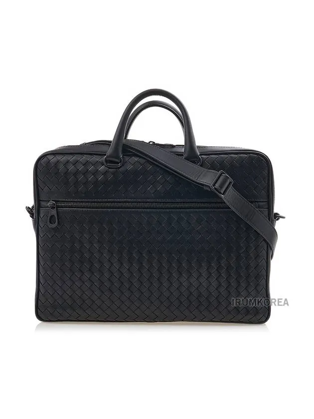 Bottega Veneta Intrecciato Briefcase Black
