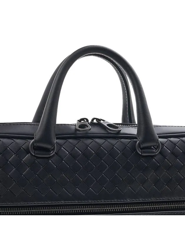 Bottega Veneta Intrecciato Briefcase Black