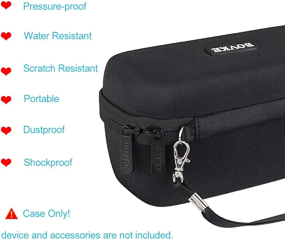 BOVKE Case for Doss SoundBox Touch Wireless Bluetooth Portable Speaker with HD Sound and Bass Protective Hard EVA Travel Shockproof Carrying Case Cover Storage Pouch Bag, Black
