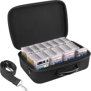 Brappo Graded Card Case Compatible with 68 BGS PSA FGS SGC Graded Sports Trading Cards,Toploaders,Baseball.with Custom Card Carrying Case Impact Absorbing Foam Slots.(Case Only)