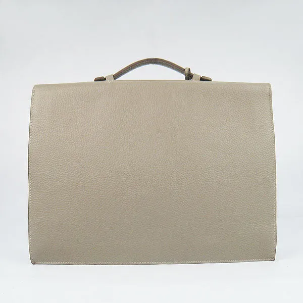 Briefcases Leather Hermes 2813 Grey Problem-solving Customized options Cow