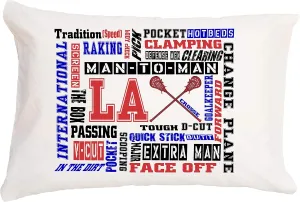 Bunnies and Bows Standard Size Pillowcase - Lacrosse Chatter - Handmade in USA