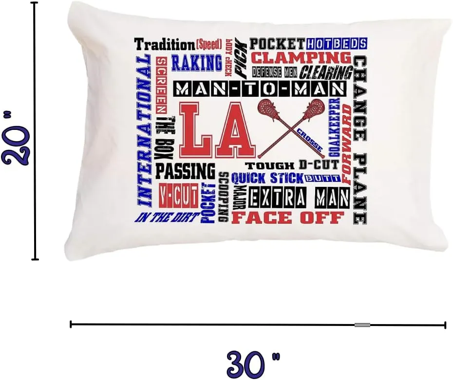 Bunnies and Bows Standard Size Pillowcase - Lacrosse Chatter - Handmade in USA