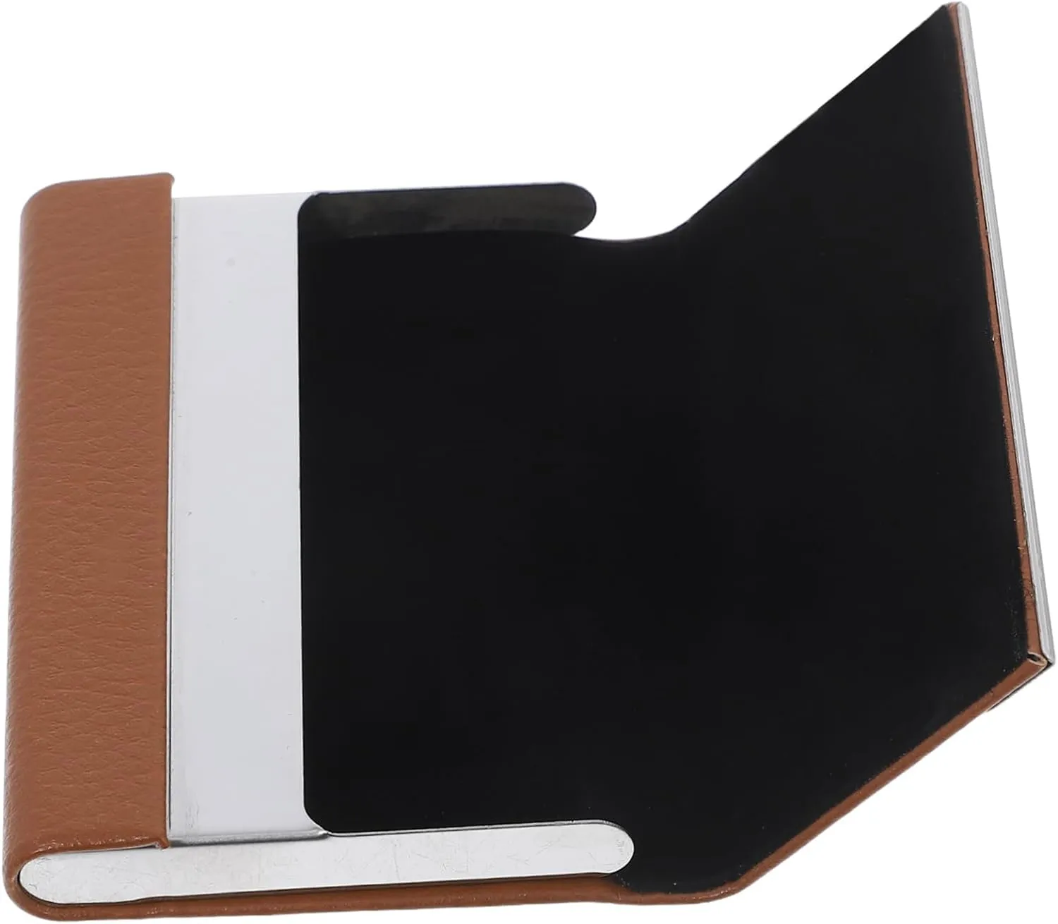 Business Card Holder Box Elegant PU Organizer for Credit and Name Cards Portable Design for Suit Pocket Handbag Effortless Magnetic Closure