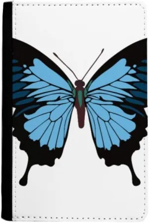 Butterfly Specimen in Dark Blue Passport Holder Notecase Burse Wallet Cover Card Purse